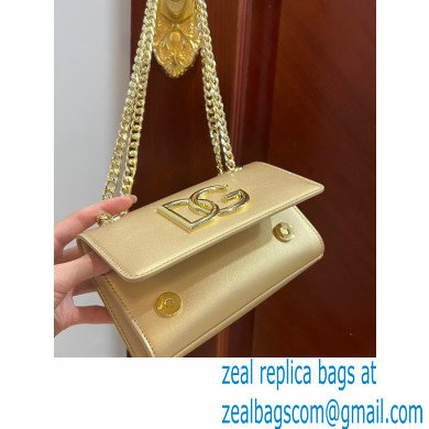 Dolce  &  Gabbana Calfskin 3.5 Chain phone bag Gold